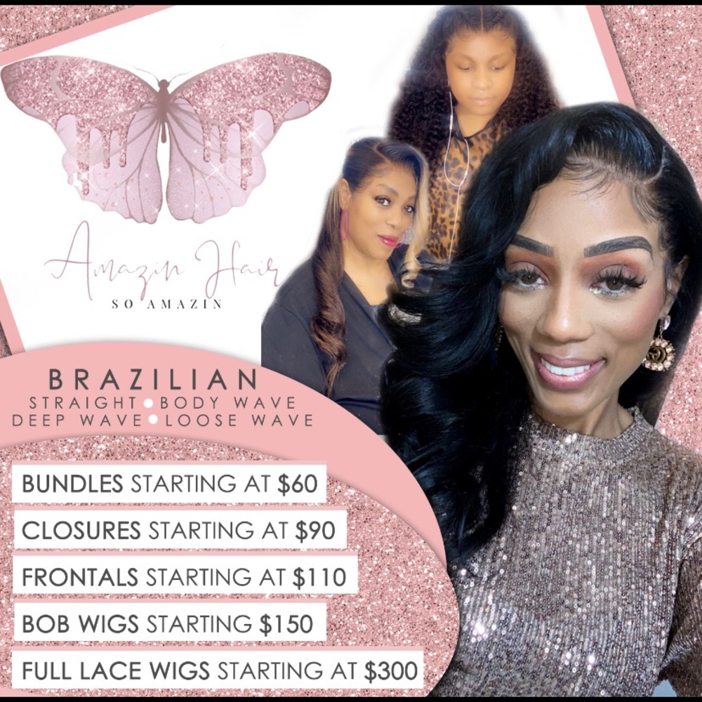 Brazilian hair!! Full lace wigs, frontals, closures, & bundles!!